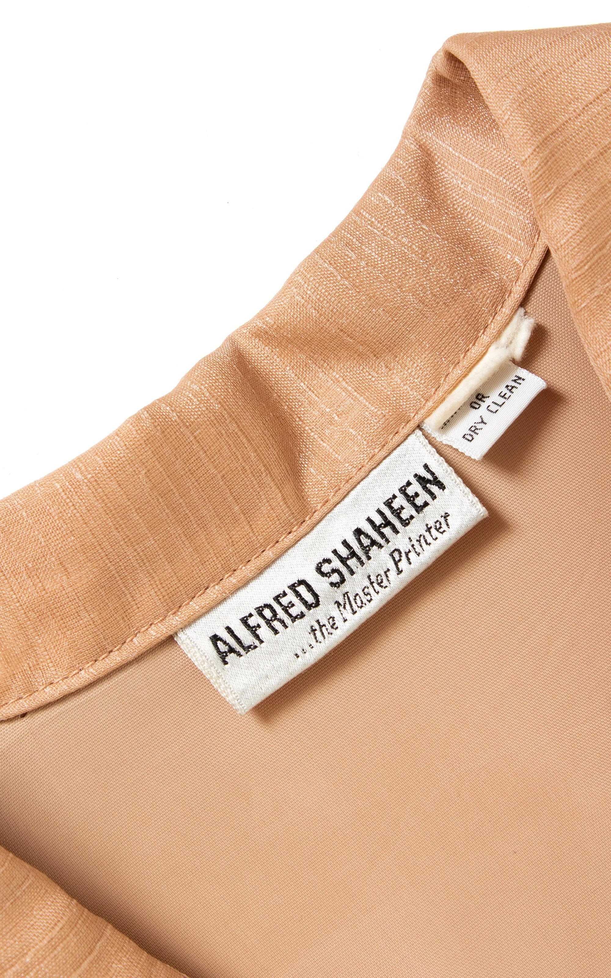 1970s ALFRED SHAHEEN Floral Screen Printed Shift Dress | medium