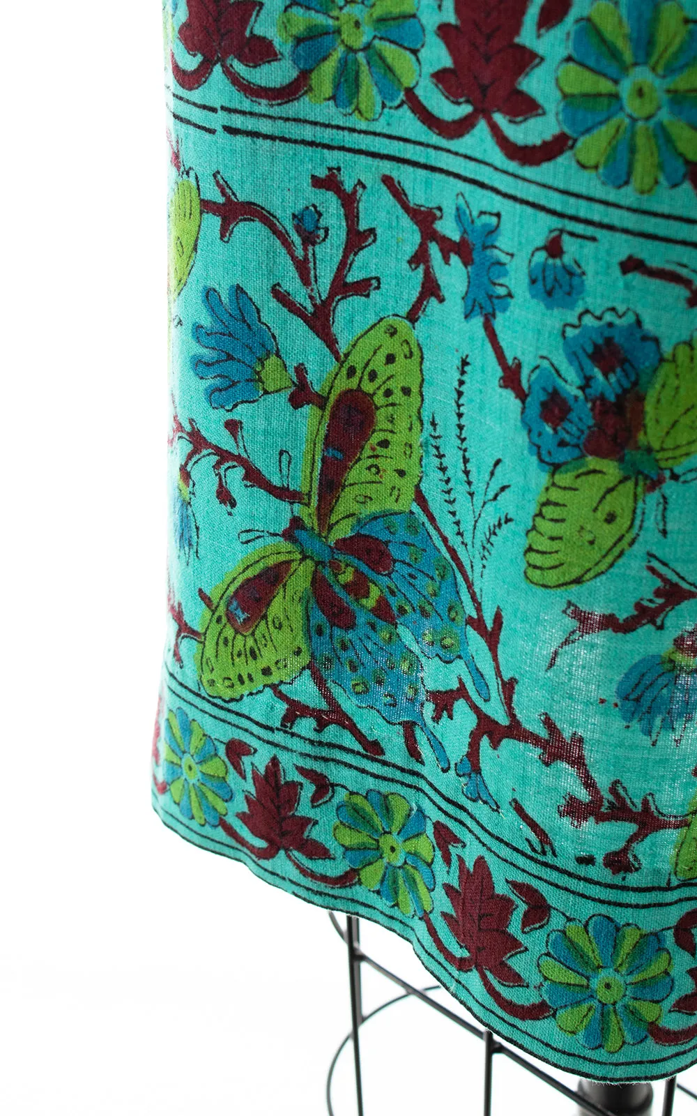 1970s Moth Print Cotton Shift Dress | small