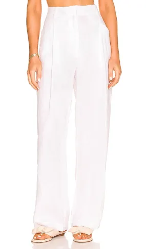 AEXAE Linen Trousers in White