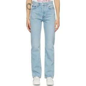 AGOLDE Blue Lana Low-Rise Vintage Straight Jeans