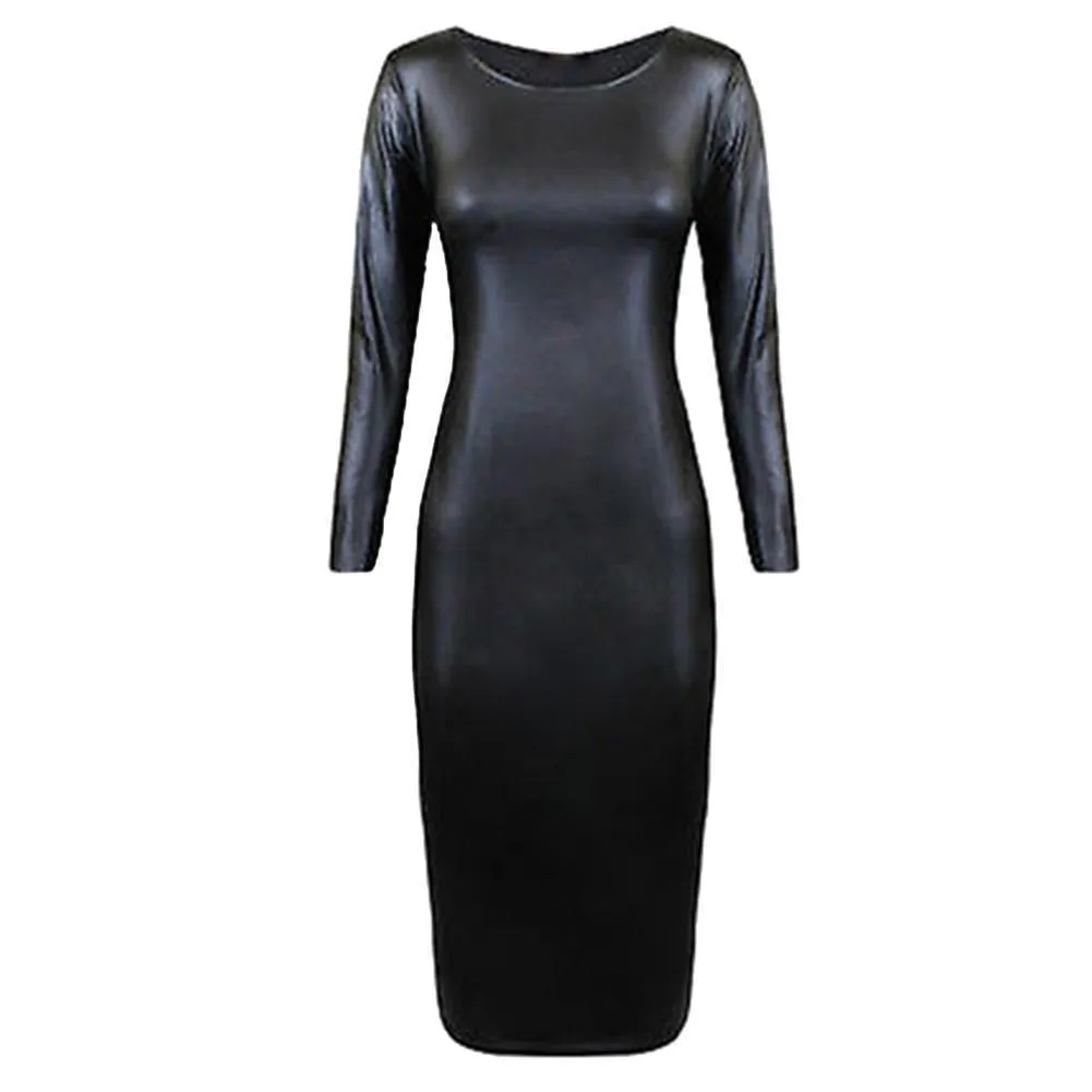 Amiens Faux Leather Bodycon