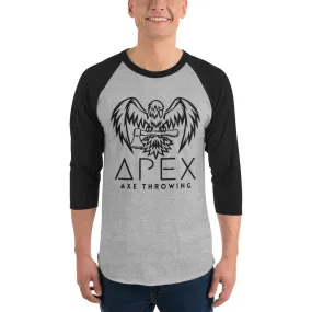 Apex Axe Throwing 3/4 sleeve raglan shirt