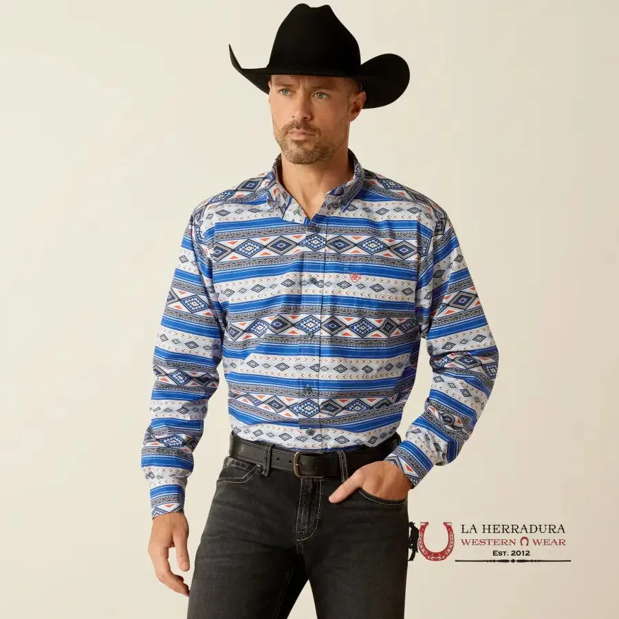 ARIAT CLASSIC  RYDER ROYAL BLUE LONG SLEEVE SHIRT
