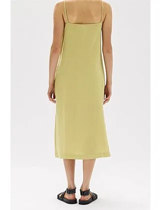 ASSEMBLY LABEL - Vallory Linen Slip Dress - PEAR