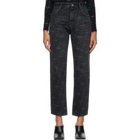 Balenciaga Black Regular Logo Jeans