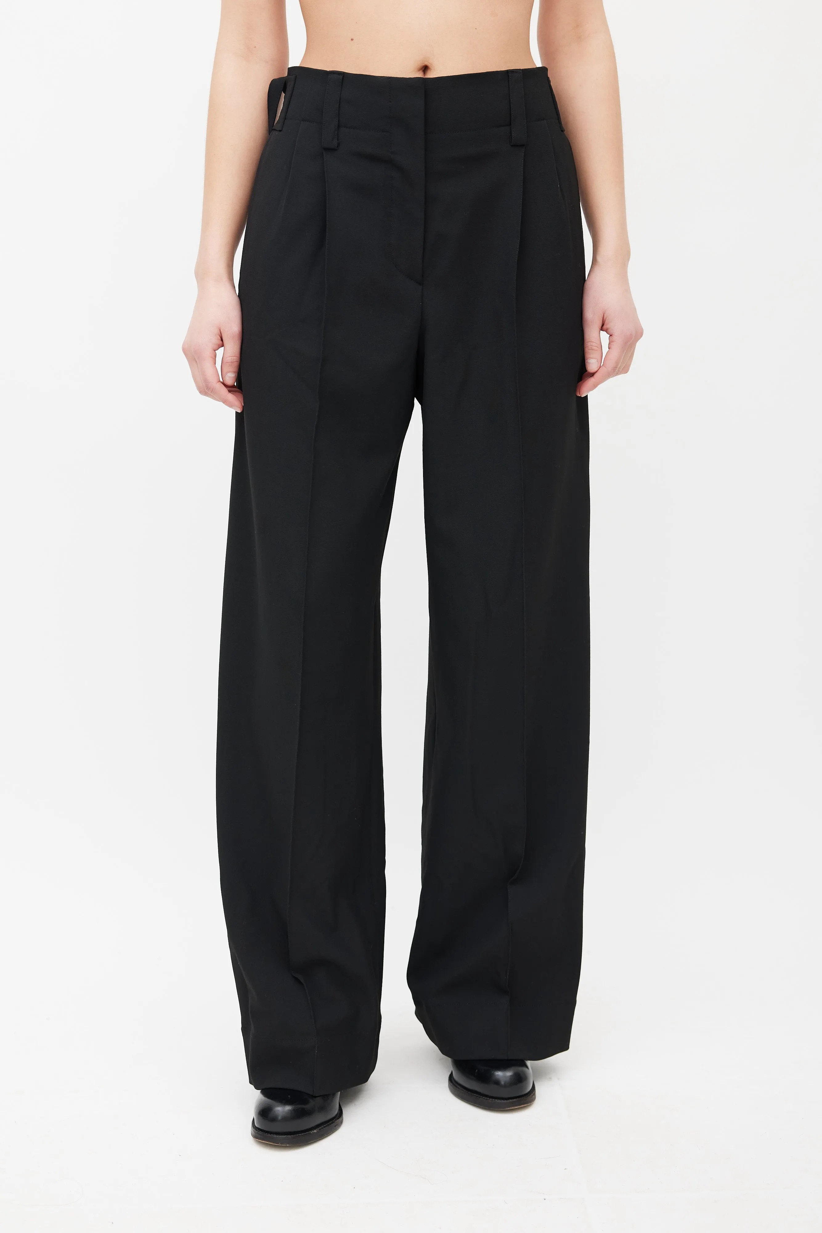 Black Ulla Wide Leg Trouser