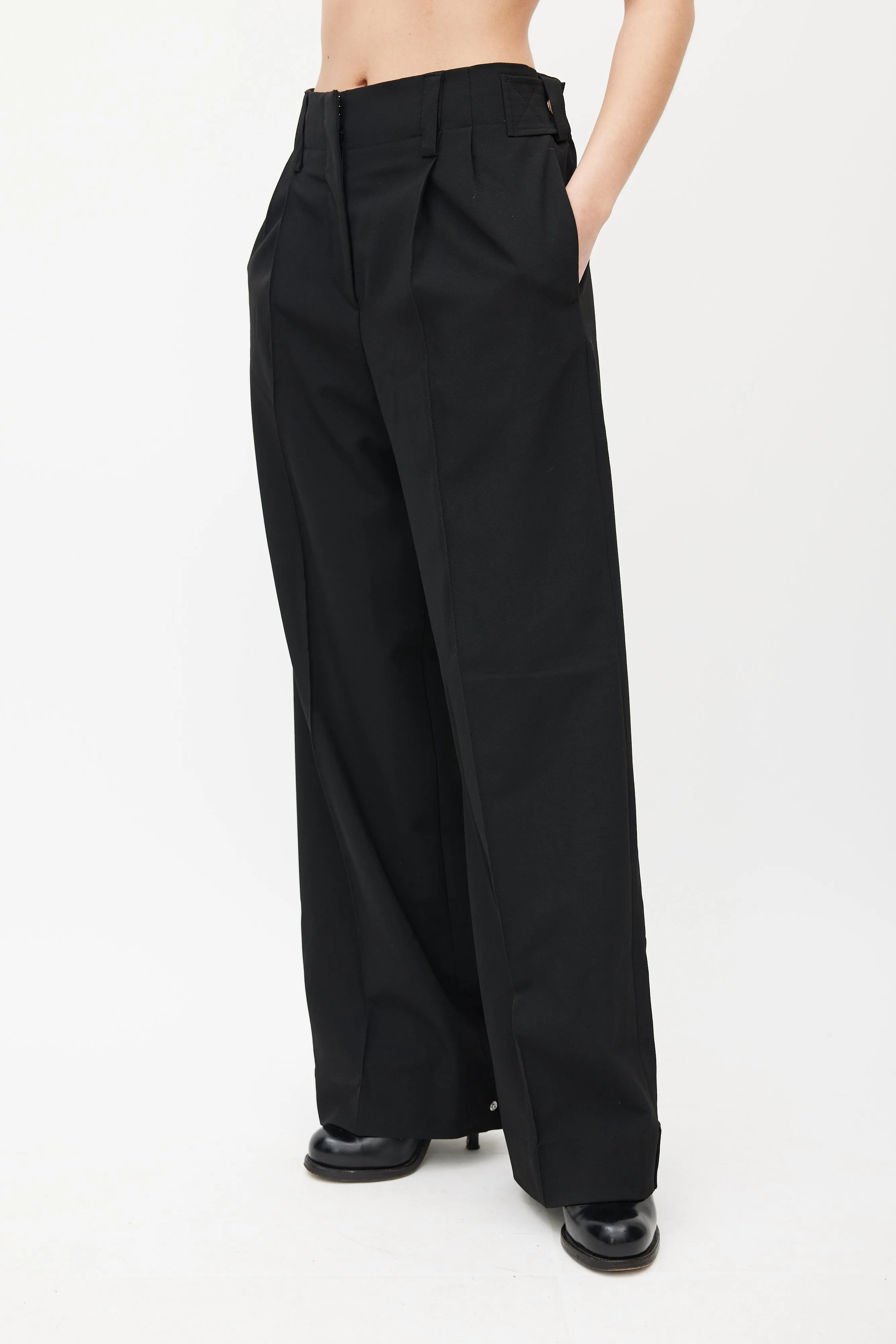 Black Ulla Wide Leg Trouser