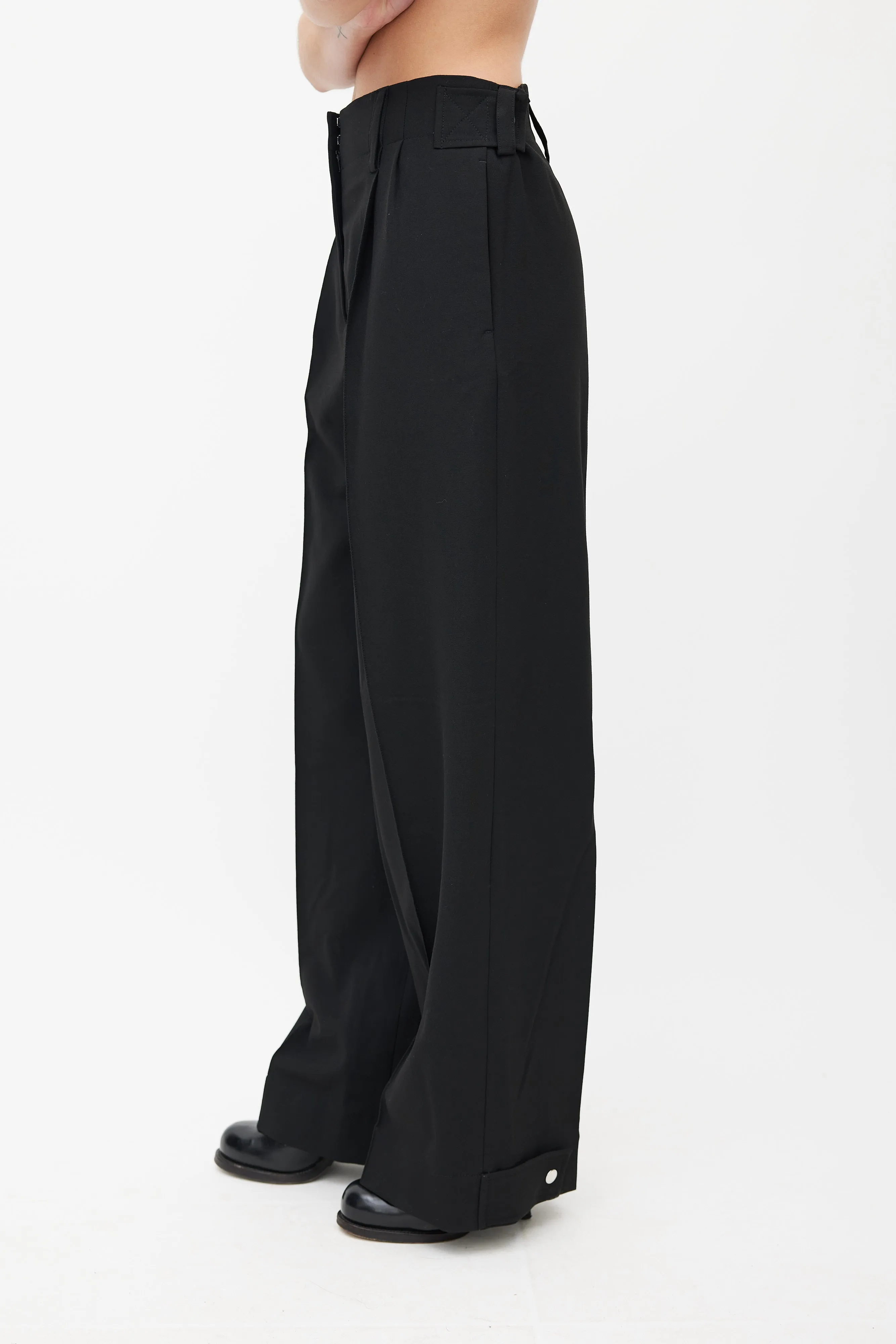 Black Ulla Wide Leg Trouser