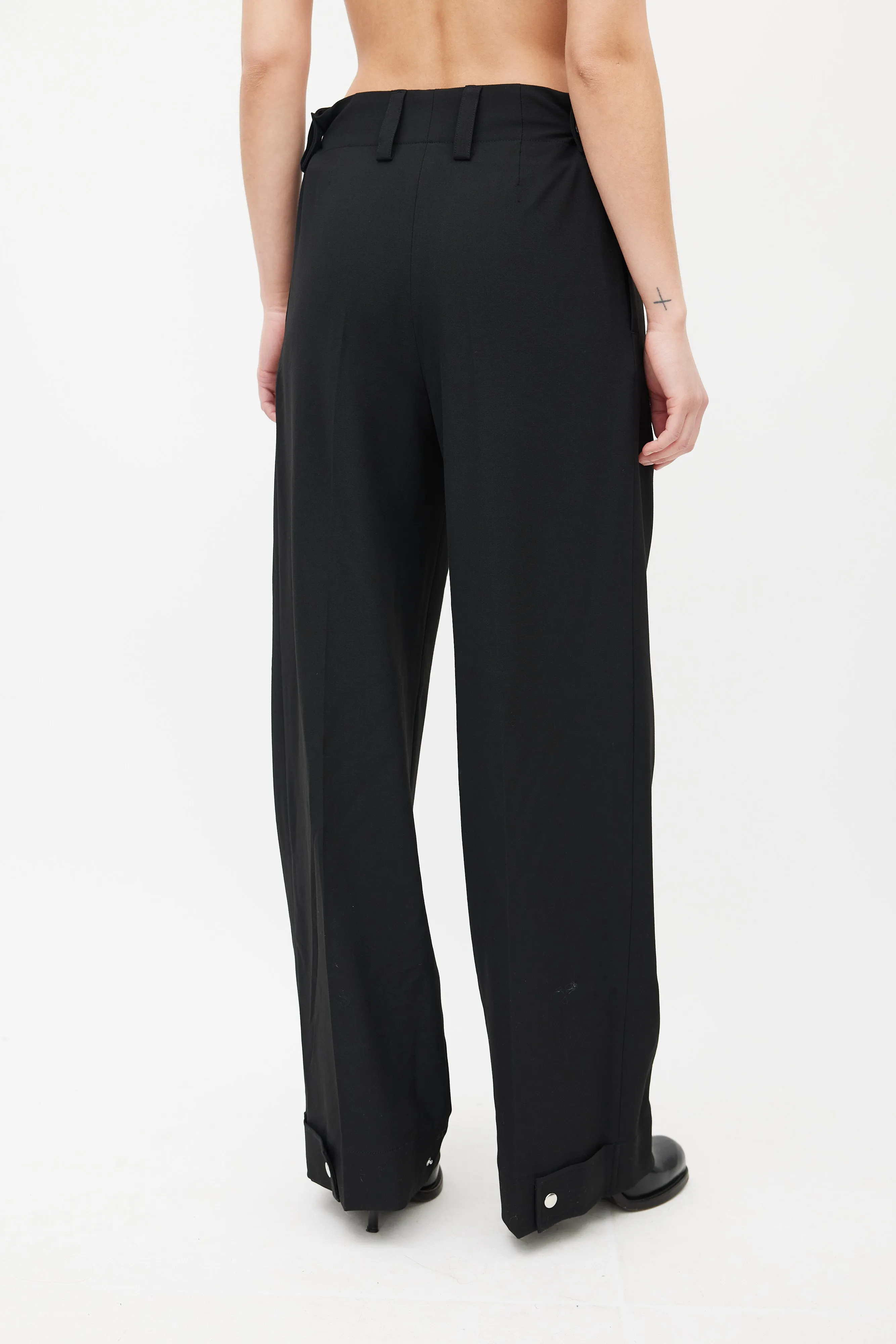 Black Ulla Wide Leg Trouser