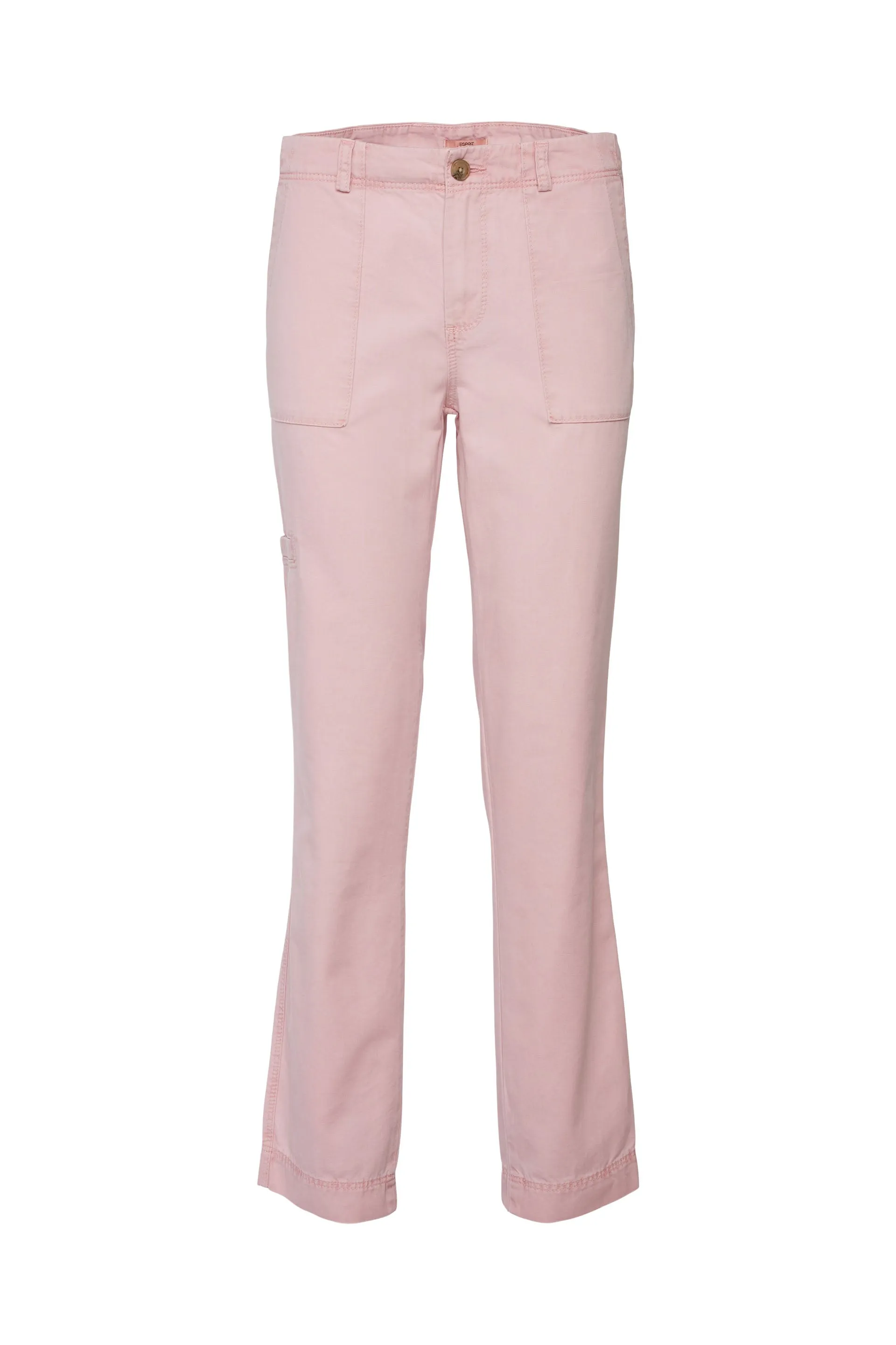 Cargo-Style Cotton Trousers In Pink