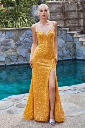 Cinderella Divine CM317 Glittering Marigold Corset Dress