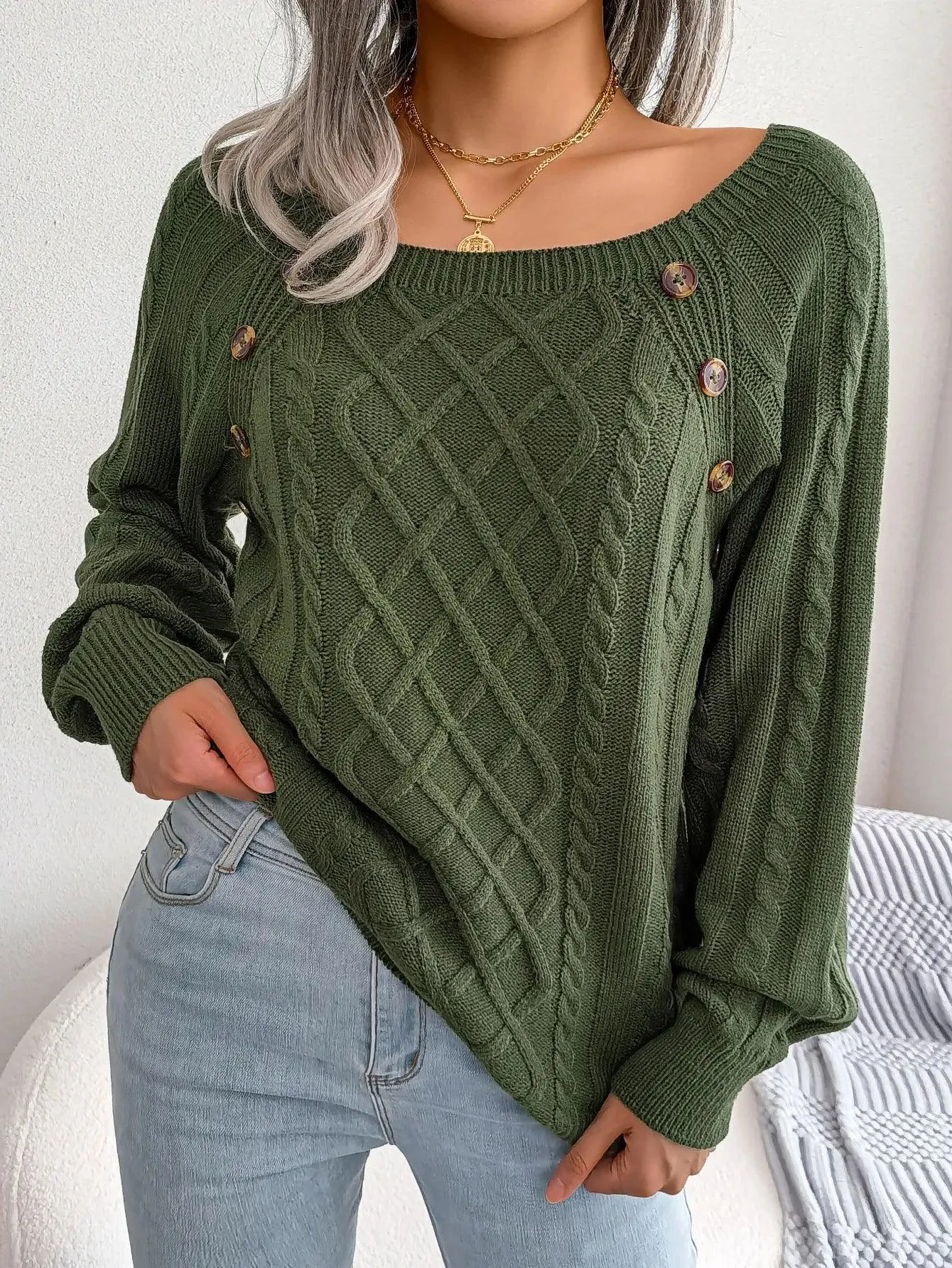 Classic Comfort Square Neck Sweater