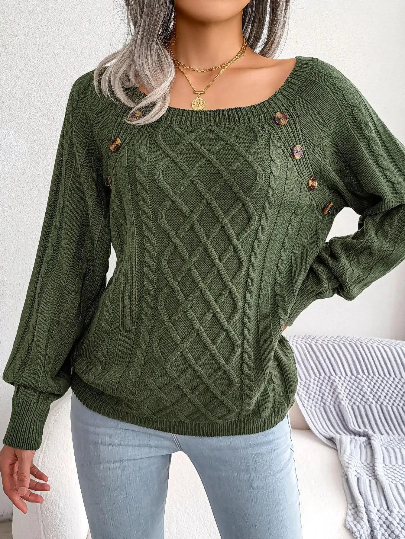 Classic Comfort Square Neck Sweater