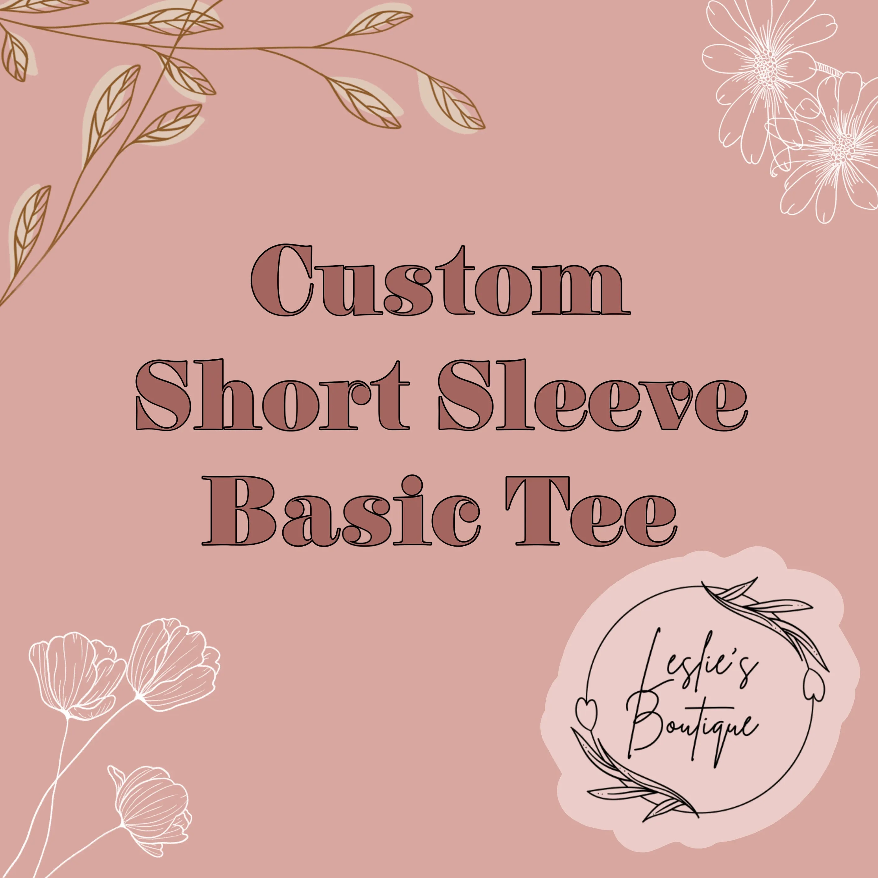 Custom basic short sleeve tshirt
