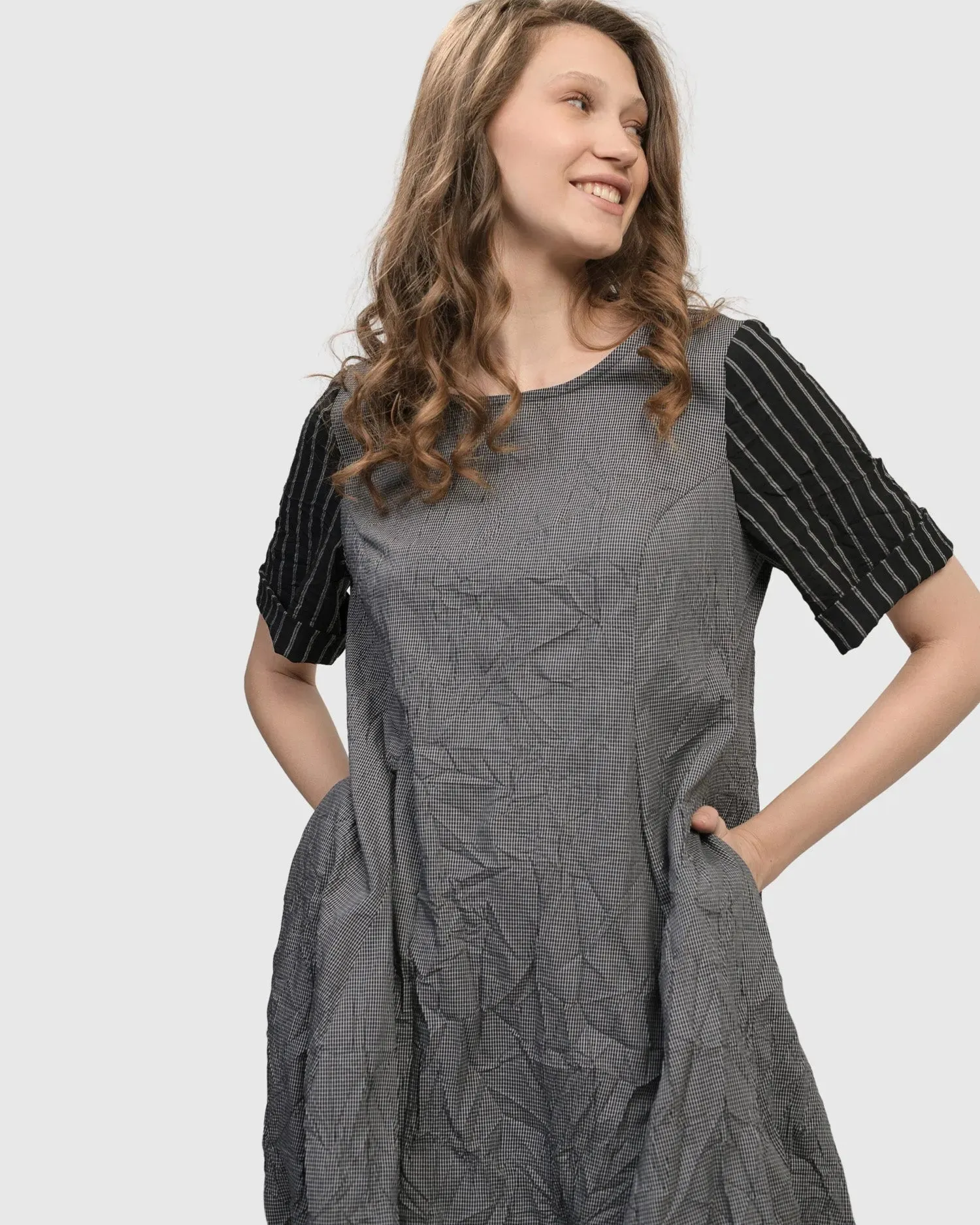 Demeter Relaxed Cocoon Dress, Mix