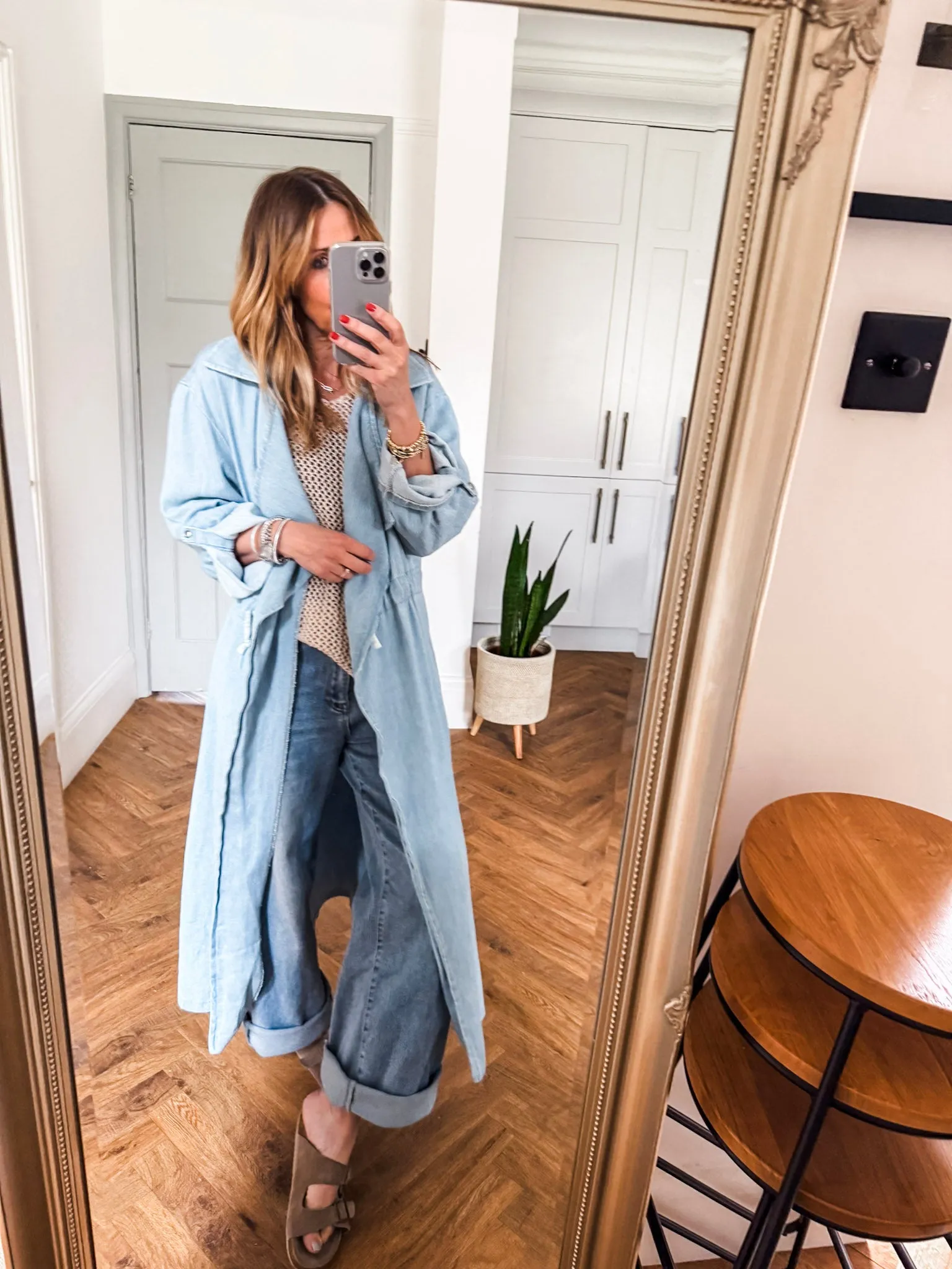 Denim Trench Coat