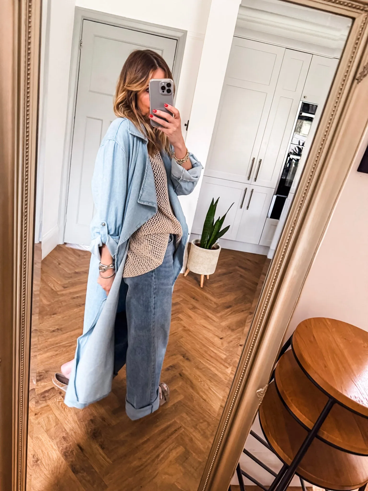 Denim Trench Coat