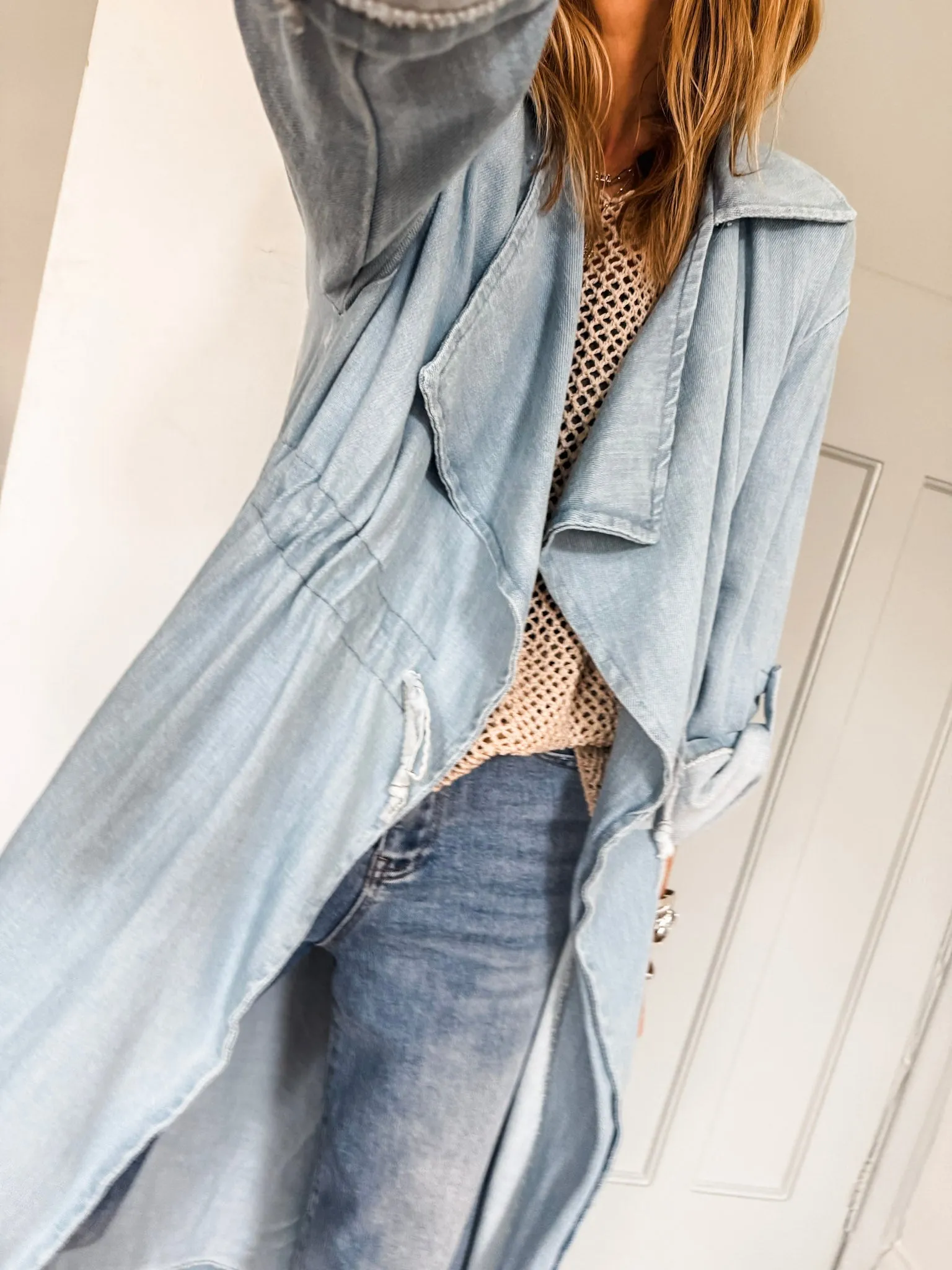 Denim Trench Coat