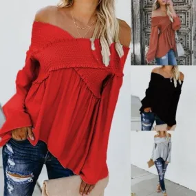 Elegant Sexy Women Off Shoulder Blouses