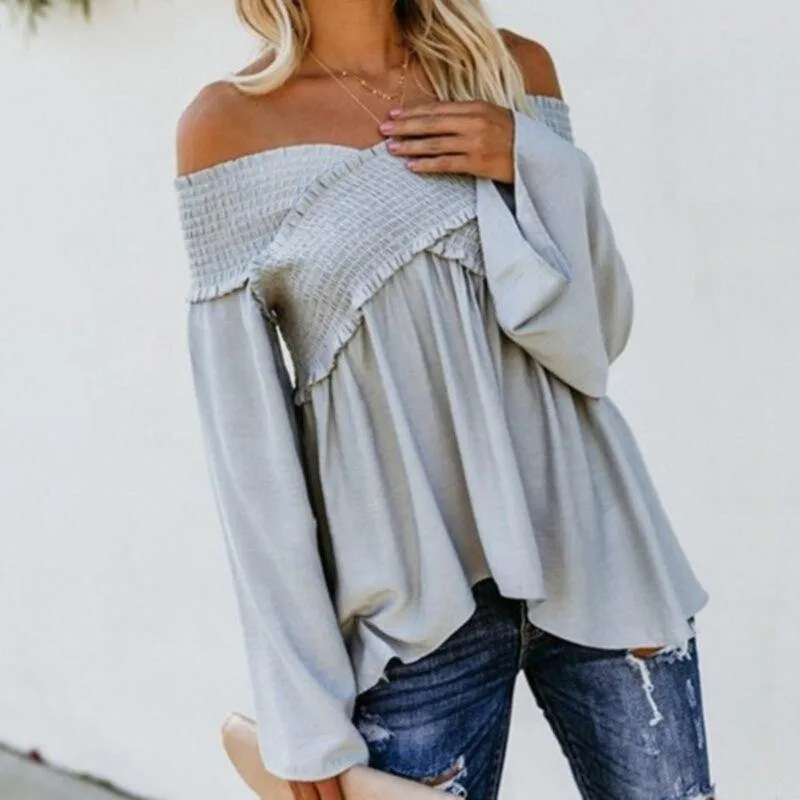 Elegant Sexy Women Off Shoulder Blouses