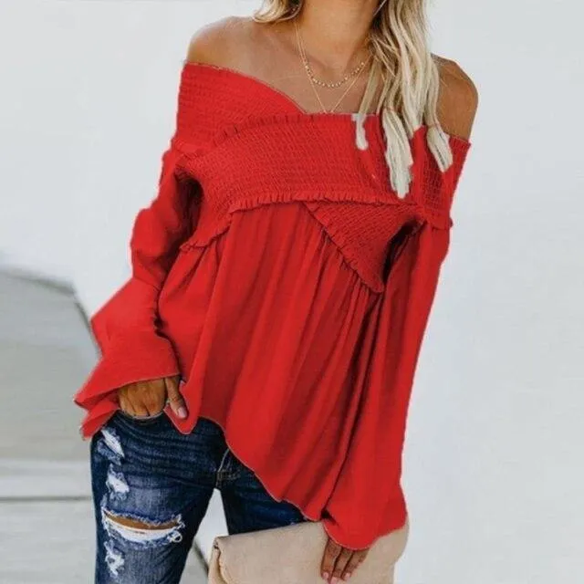 Elegant Sexy Women Off Shoulder Blouses