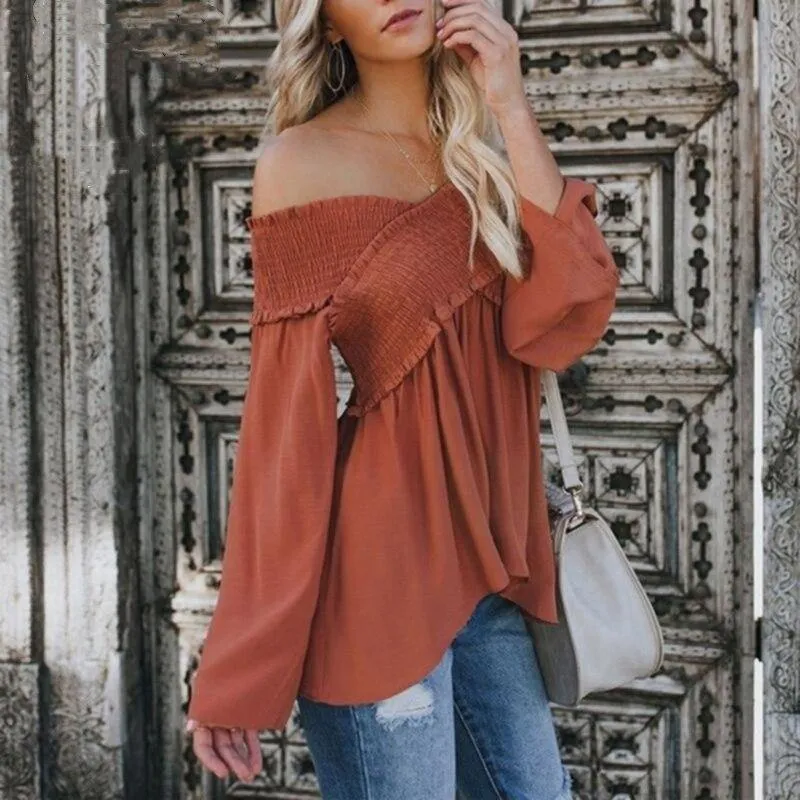 Elegant Sexy Women Off Shoulder Blouses