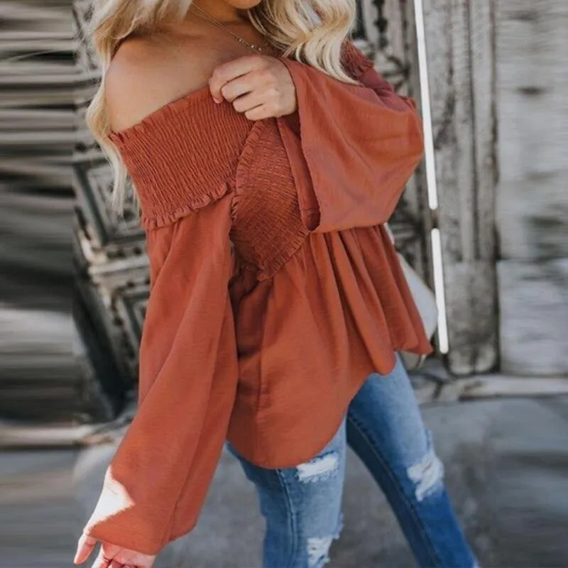 Elegant Sexy Women Off Shoulder Blouses