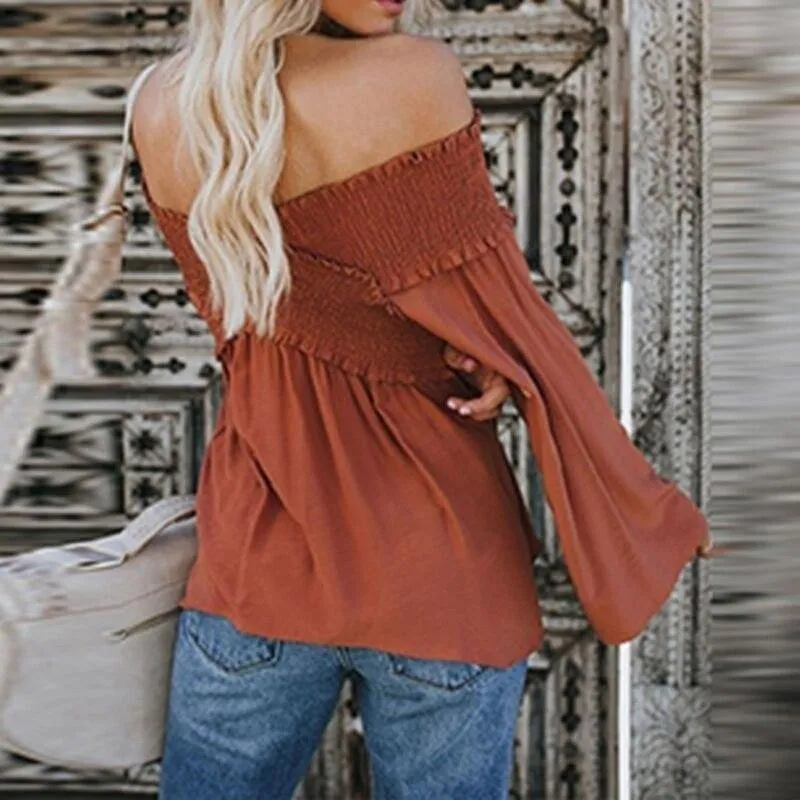 Elegant Sexy Women Off Shoulder Blouses