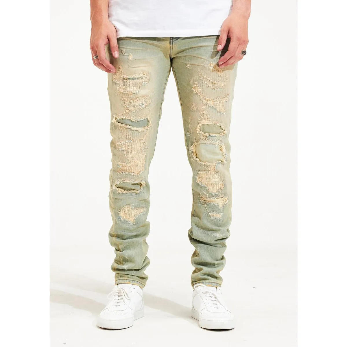 Embellish Cast Ripped Light Blue Jeans (EMBSP22-114)