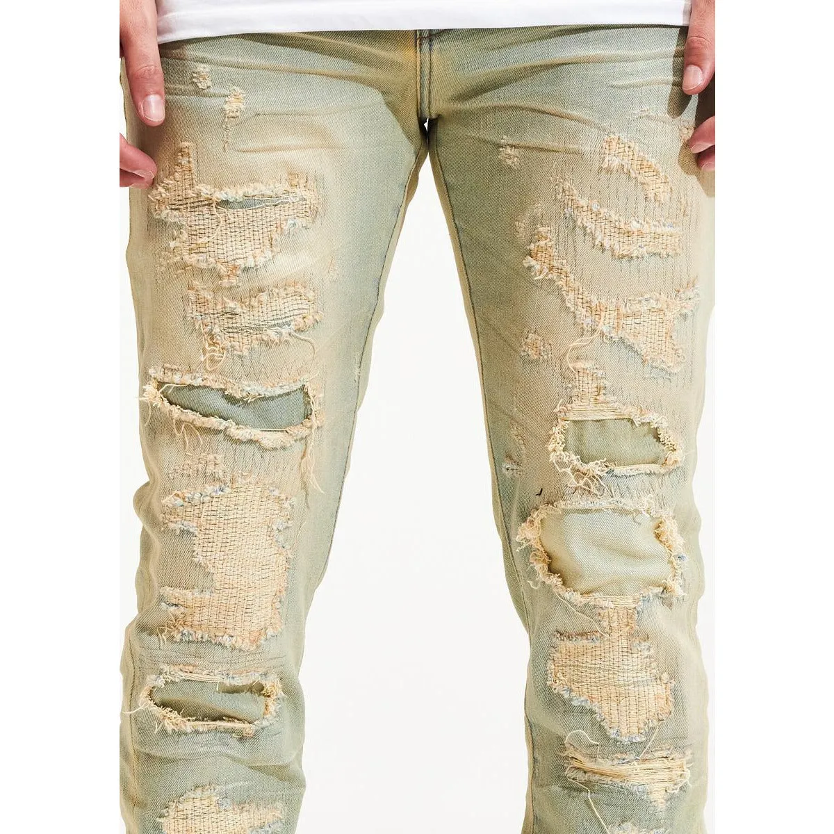 Embellish Cast Ripped Light Blue Jeans (EMBSP22-114)