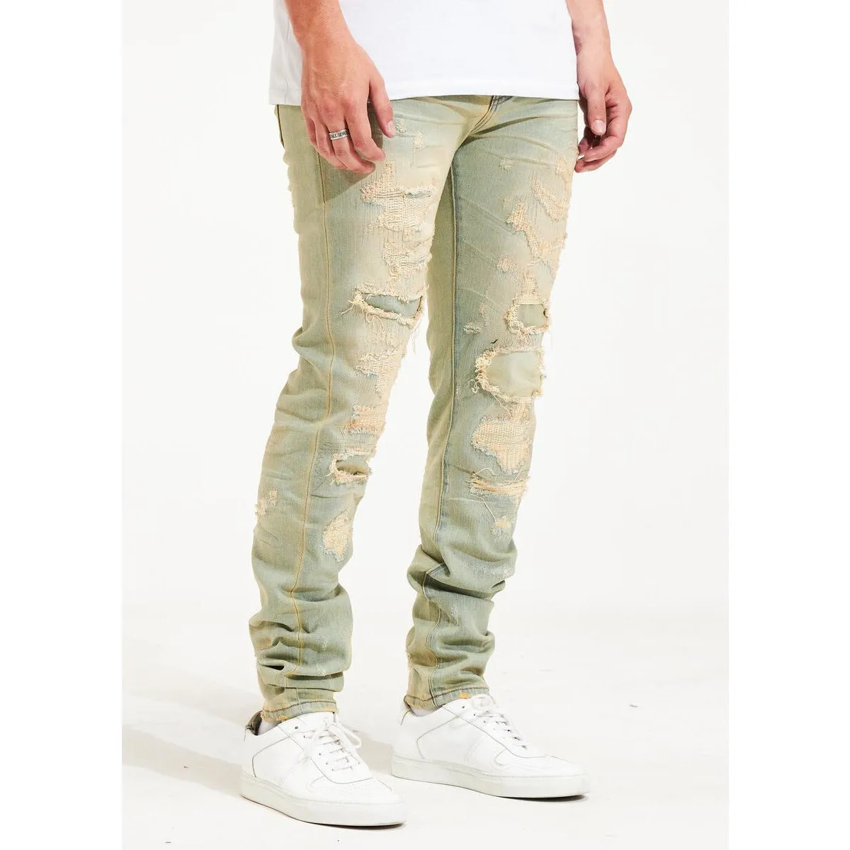 Embellish Cast Ripped Light Blue Jeans (EMBSP22-114)