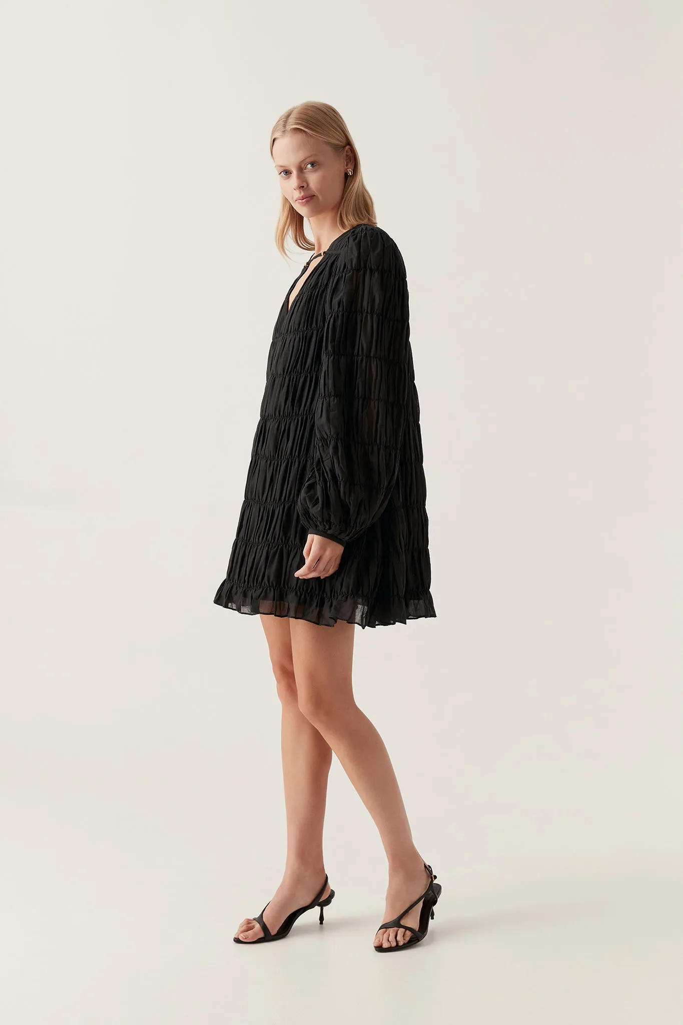 Evelina Ruched Mini Dress