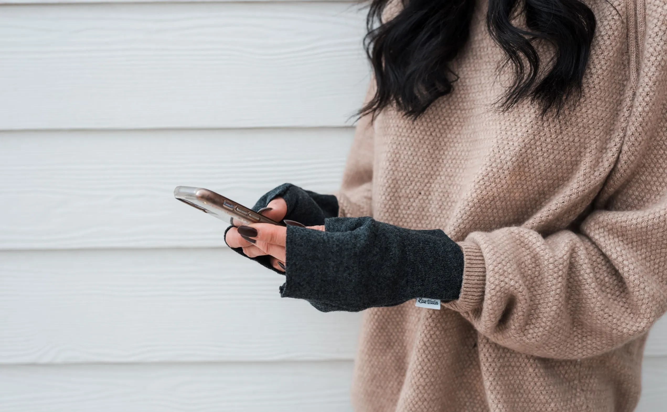 Fingerless Mittens | Aqua