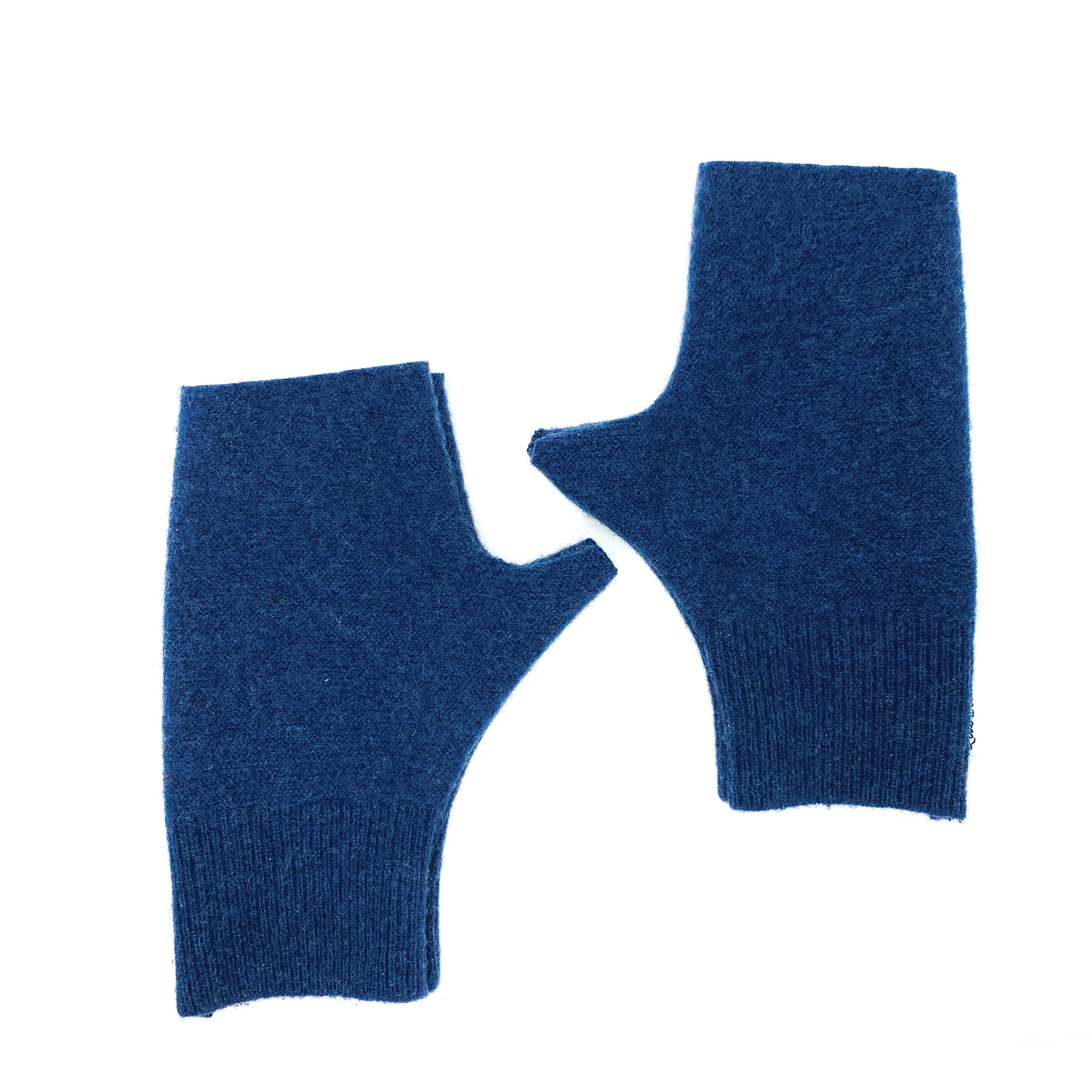 Fingerless Mittens | Blue