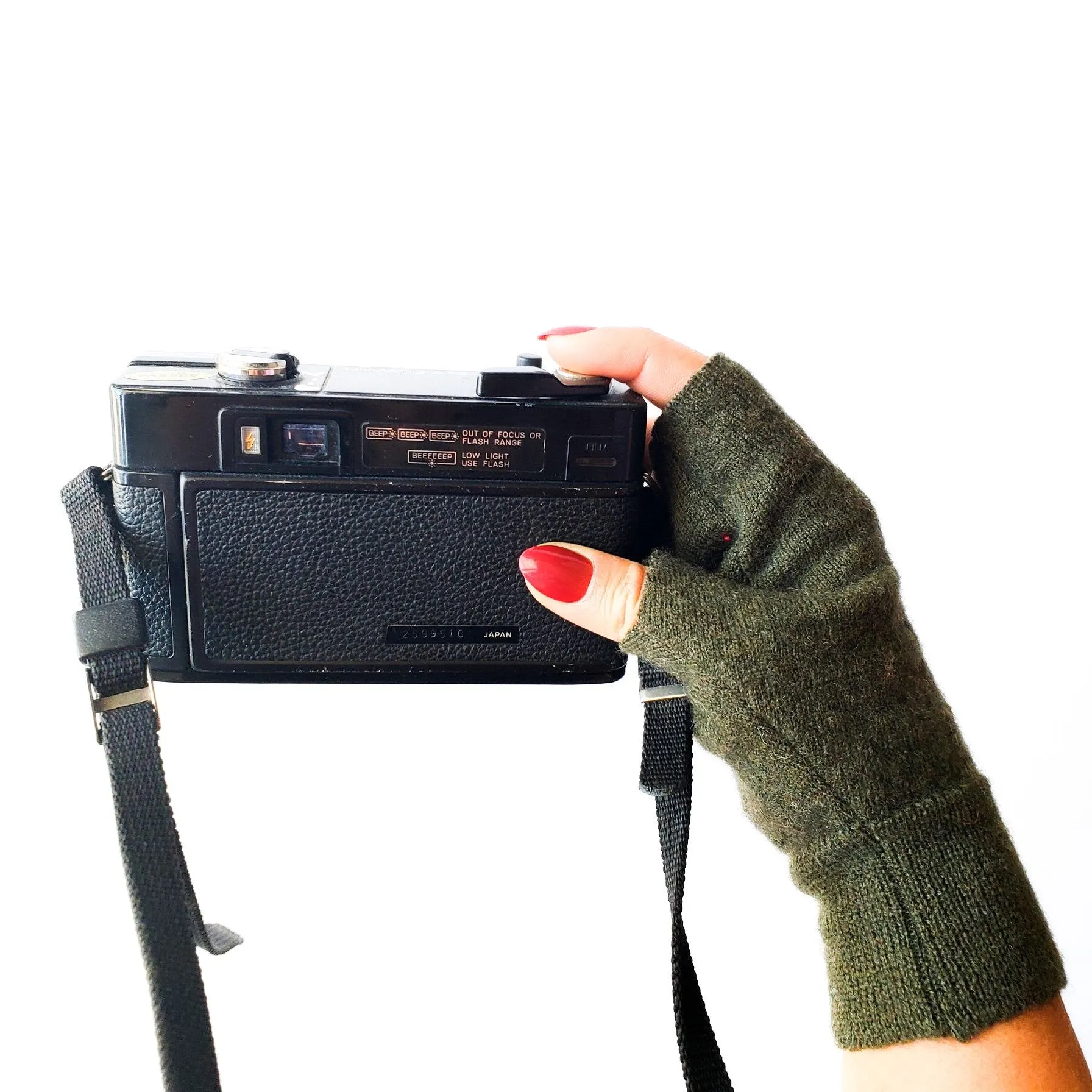 Fingerless Mittens | Sandy Tan