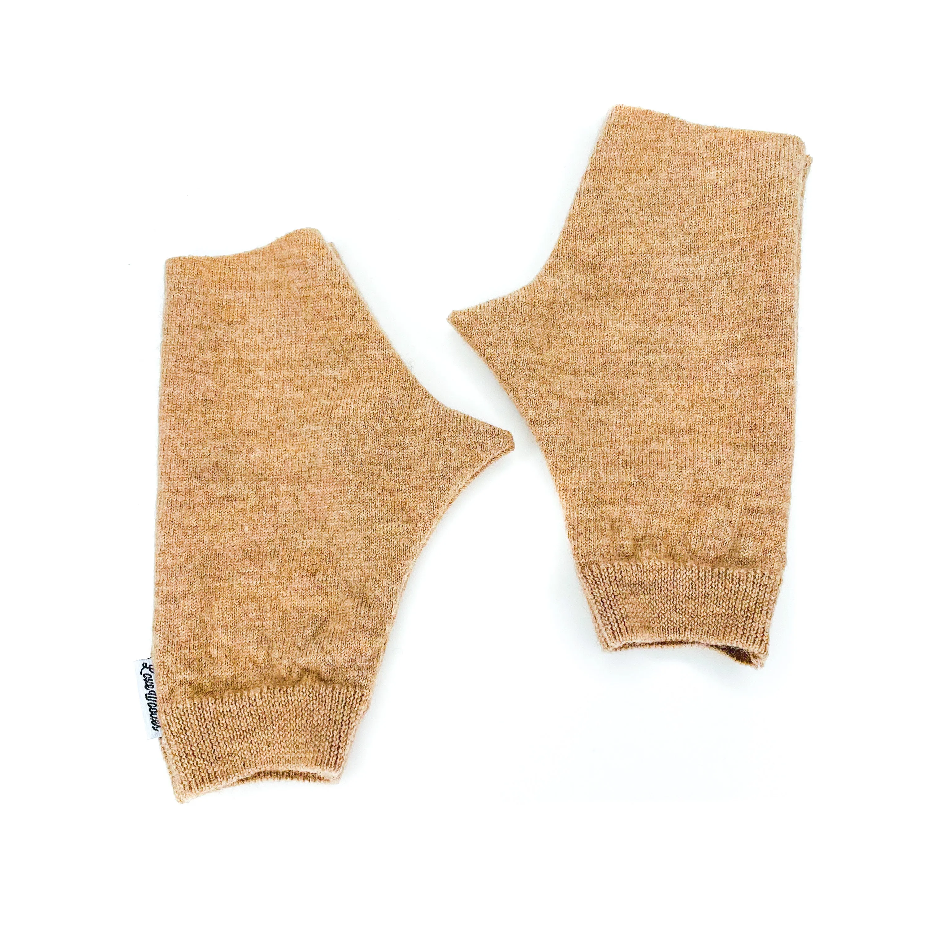 Fingerless Mittens | Sandy Tan