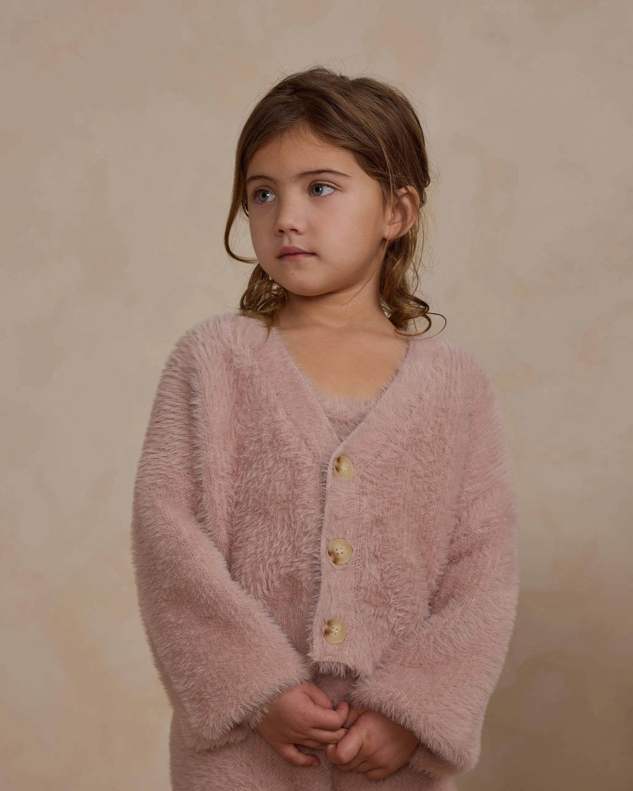 Fuzzy Knit Set - Blush