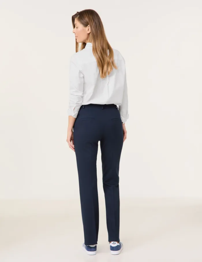 GERRY WEBER<BR>
Flared Trousers<BR>
Navy<BR>