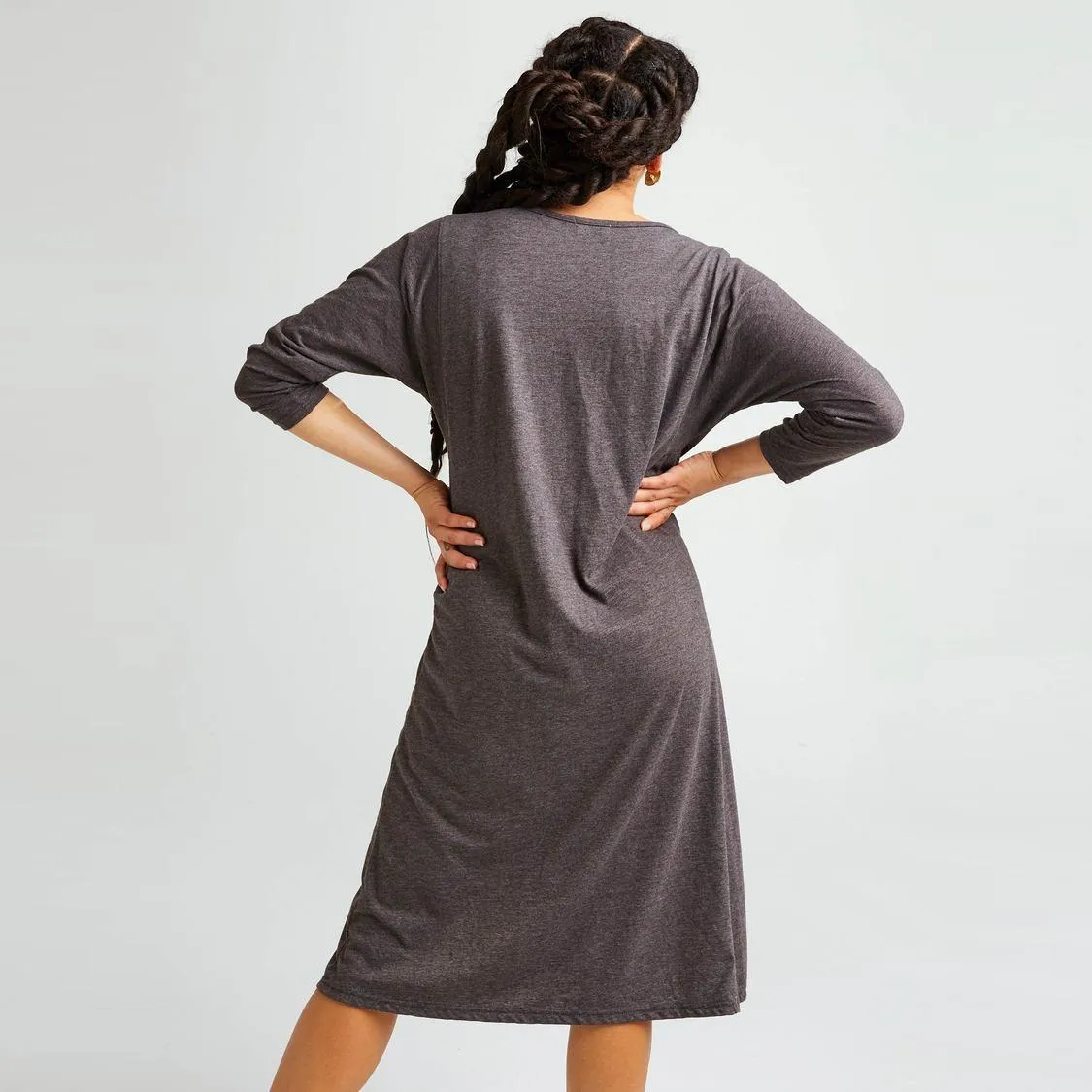 Henley Dress (Bitter Brown)