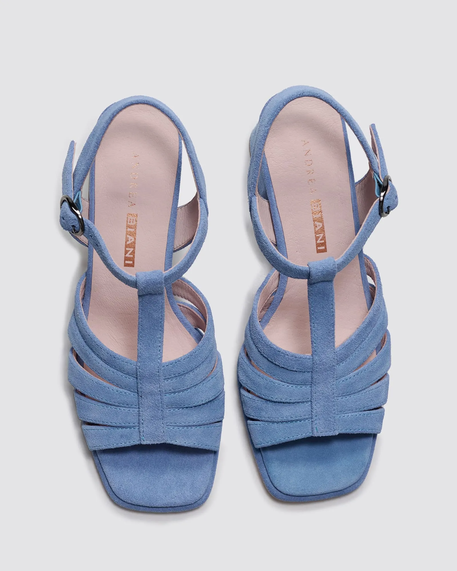 IRIS BLOCK HEELS DENIM SUEDE