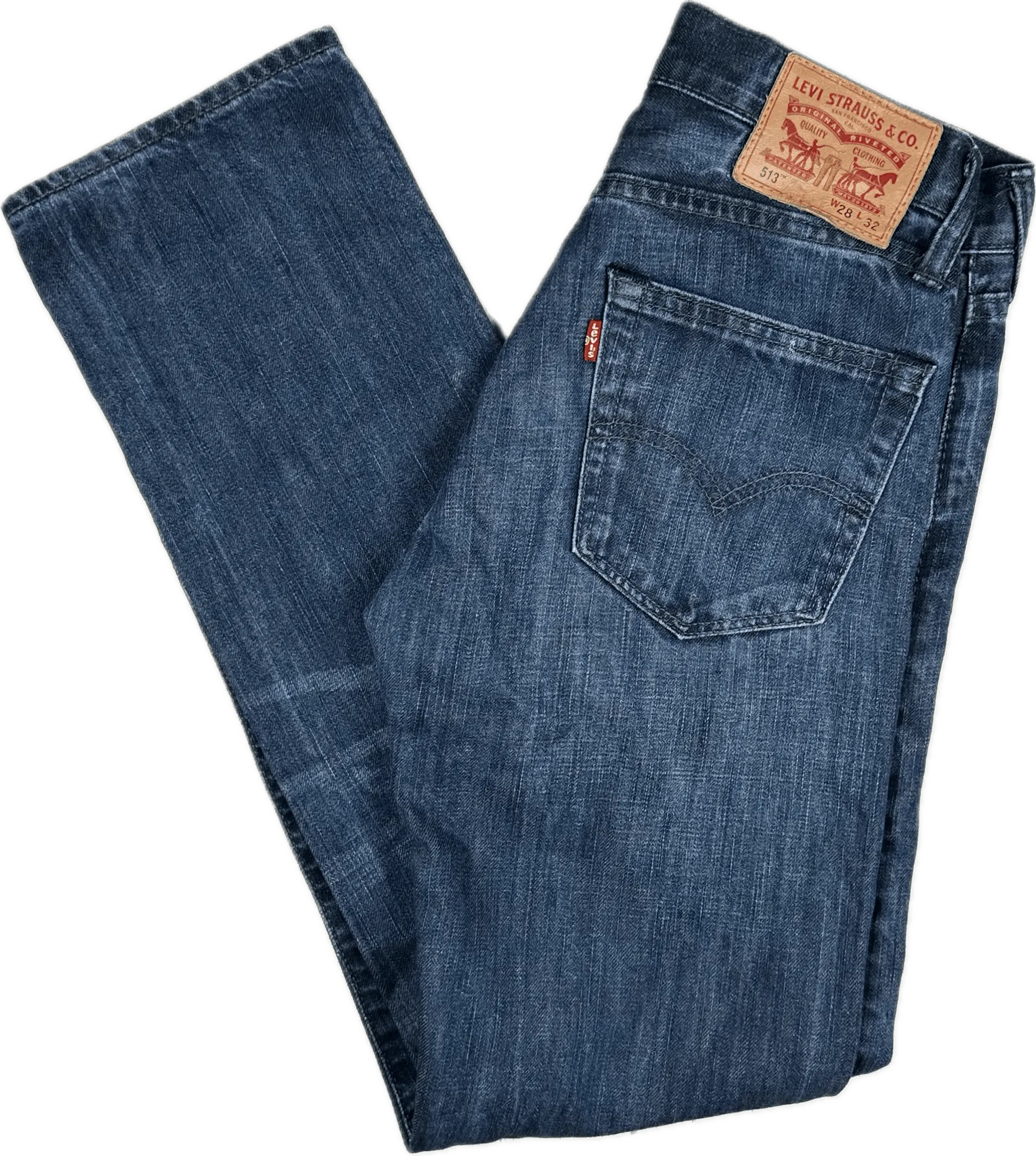 Levis Dark Wash 513 Mens Stretch Jeans - Size 28/32