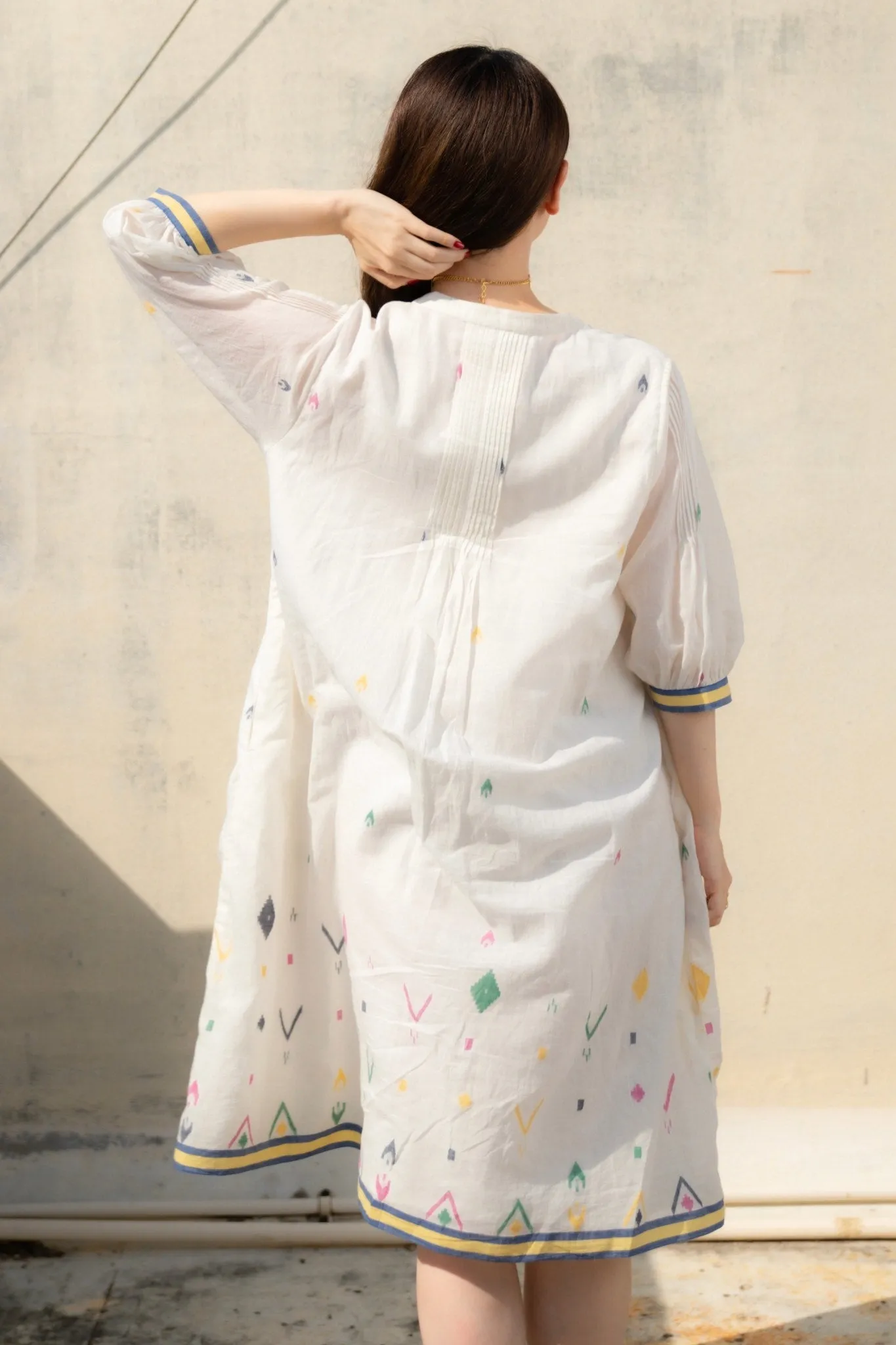 Marrakesh - Jamdani Knee Length Dress