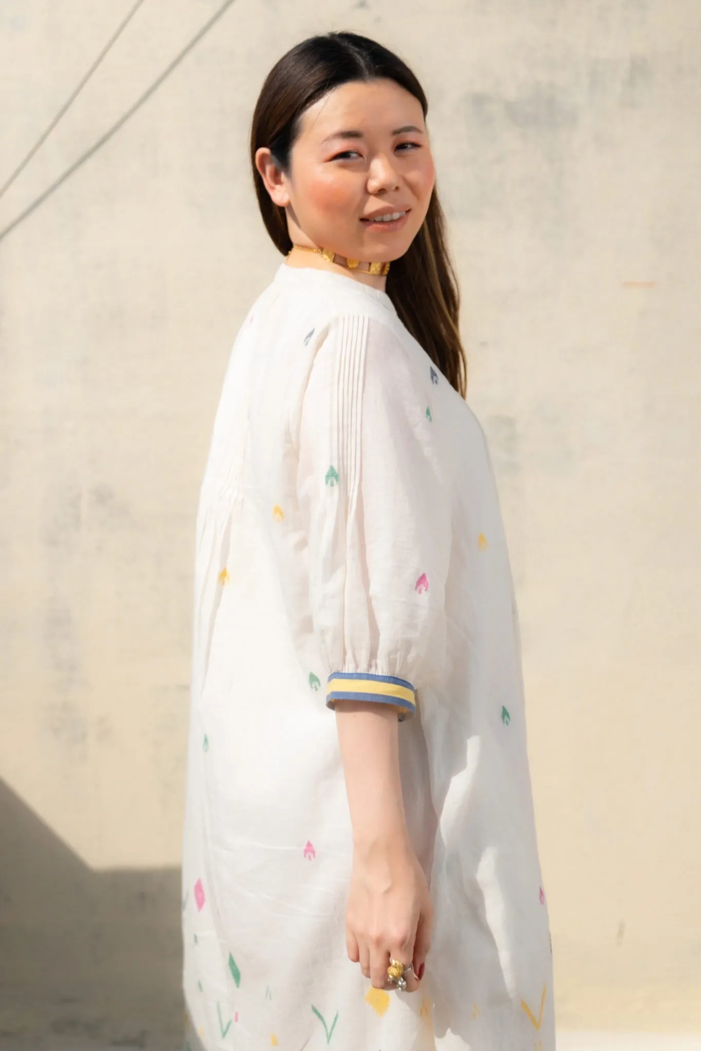 Marrakesh - Jamdani Knee Length Dress