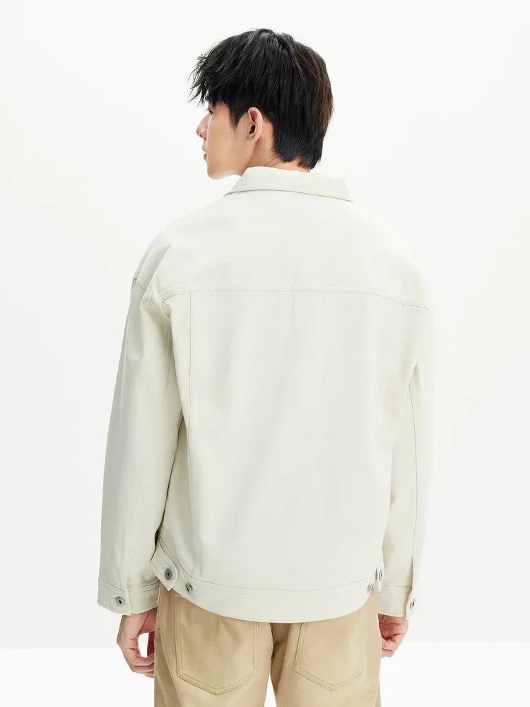 Men's Light Brushed Twill Loose Cotton Jacket