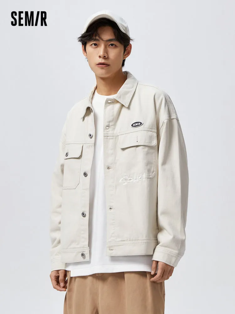 Men's Light Brushed Twill Loose Cotton Jacket