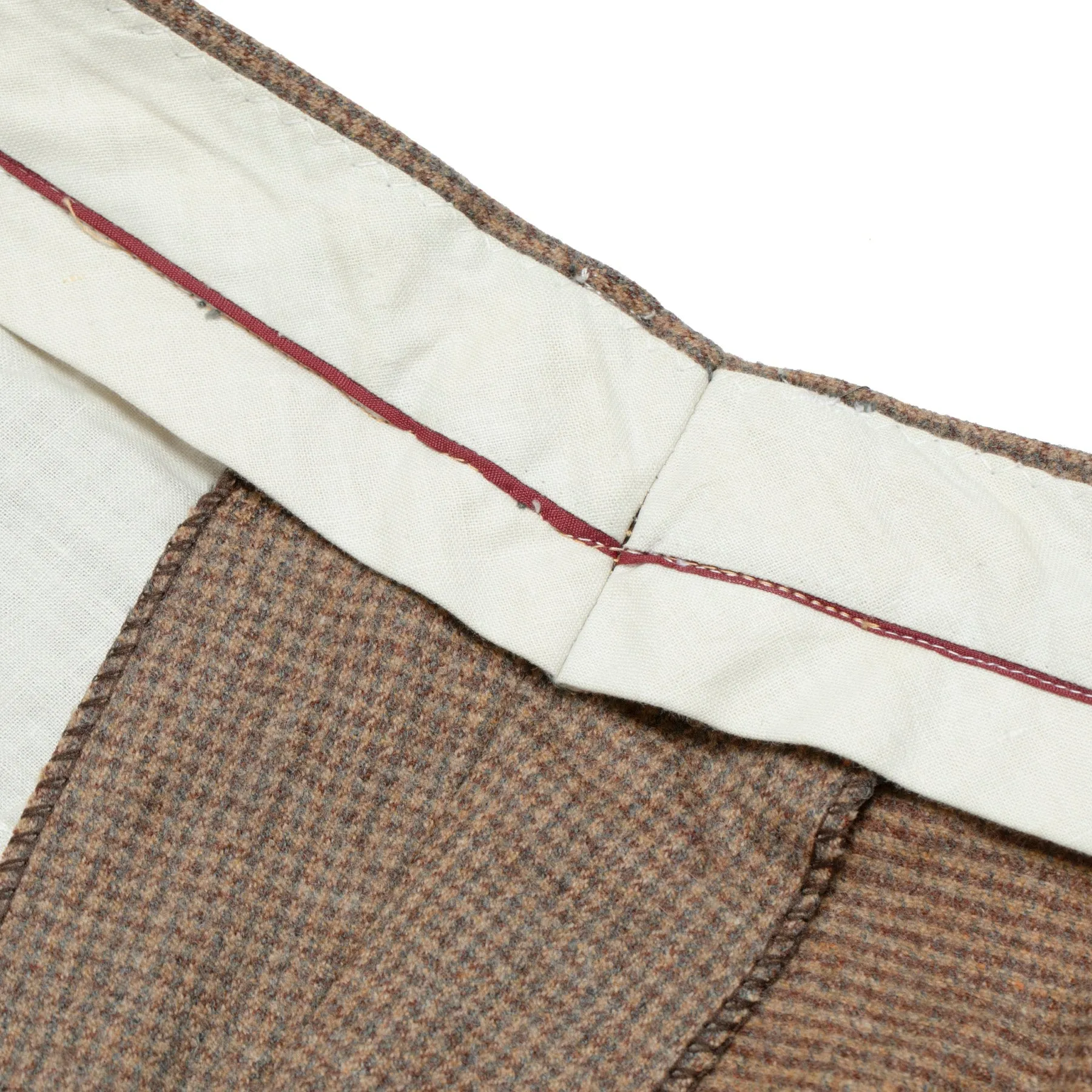Mid-Century, Worsted Wool, Micro-Houndstooth, Wide Leg