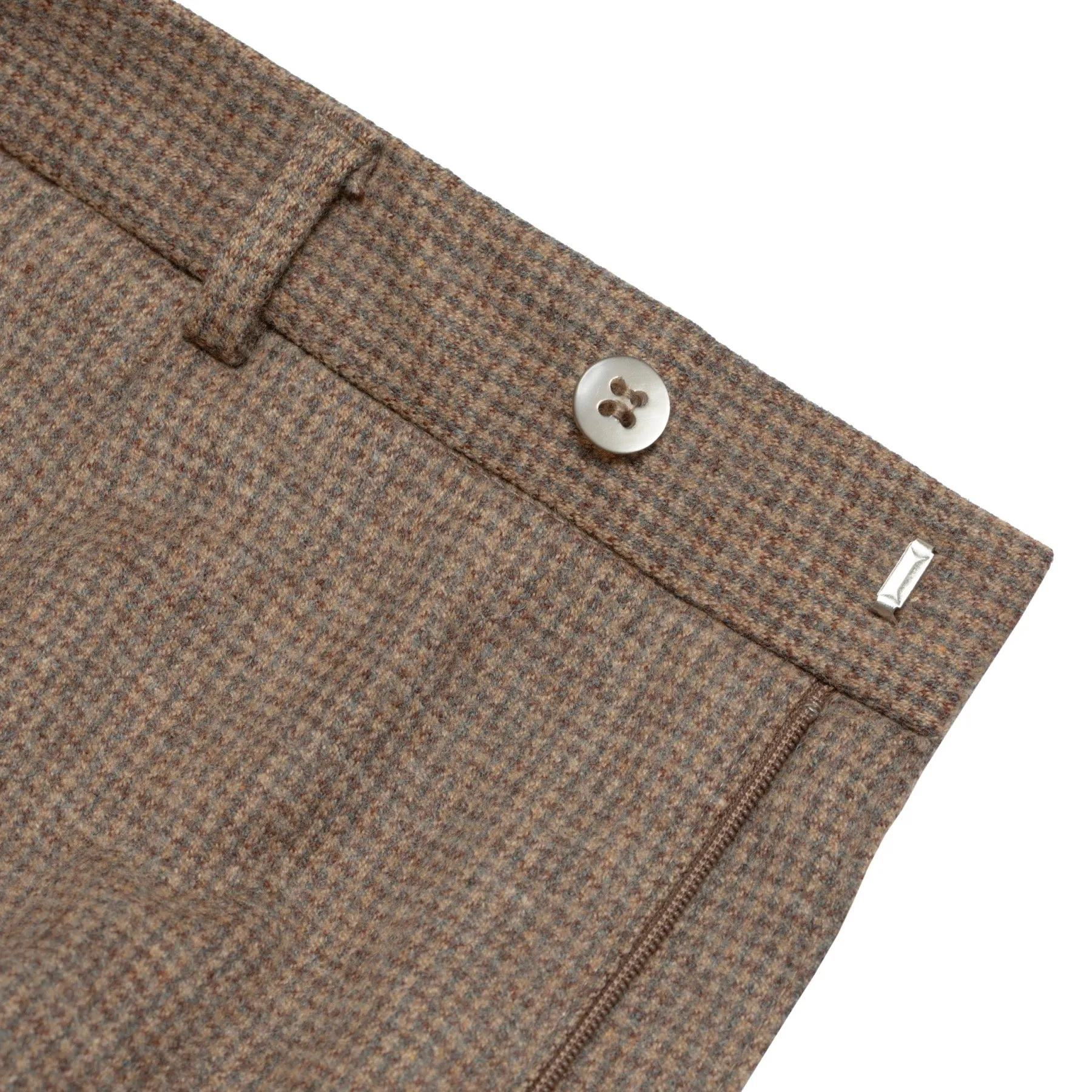 Mid-Century, Worsted Wool, Micro-Houndstooth, Wide Leg
