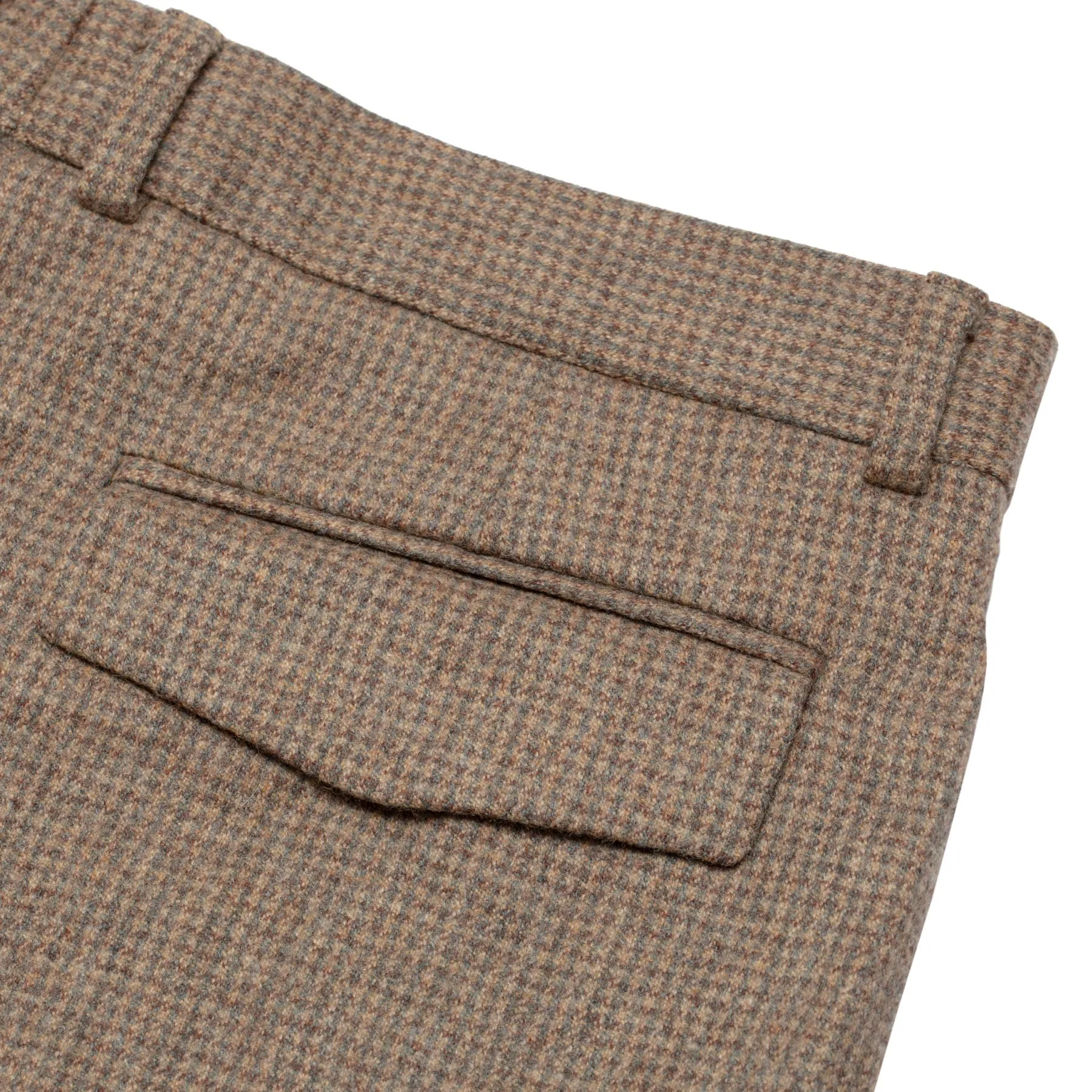 Mid-Century, Worsted Wool, Micro-Houndstooth, Wide Leg