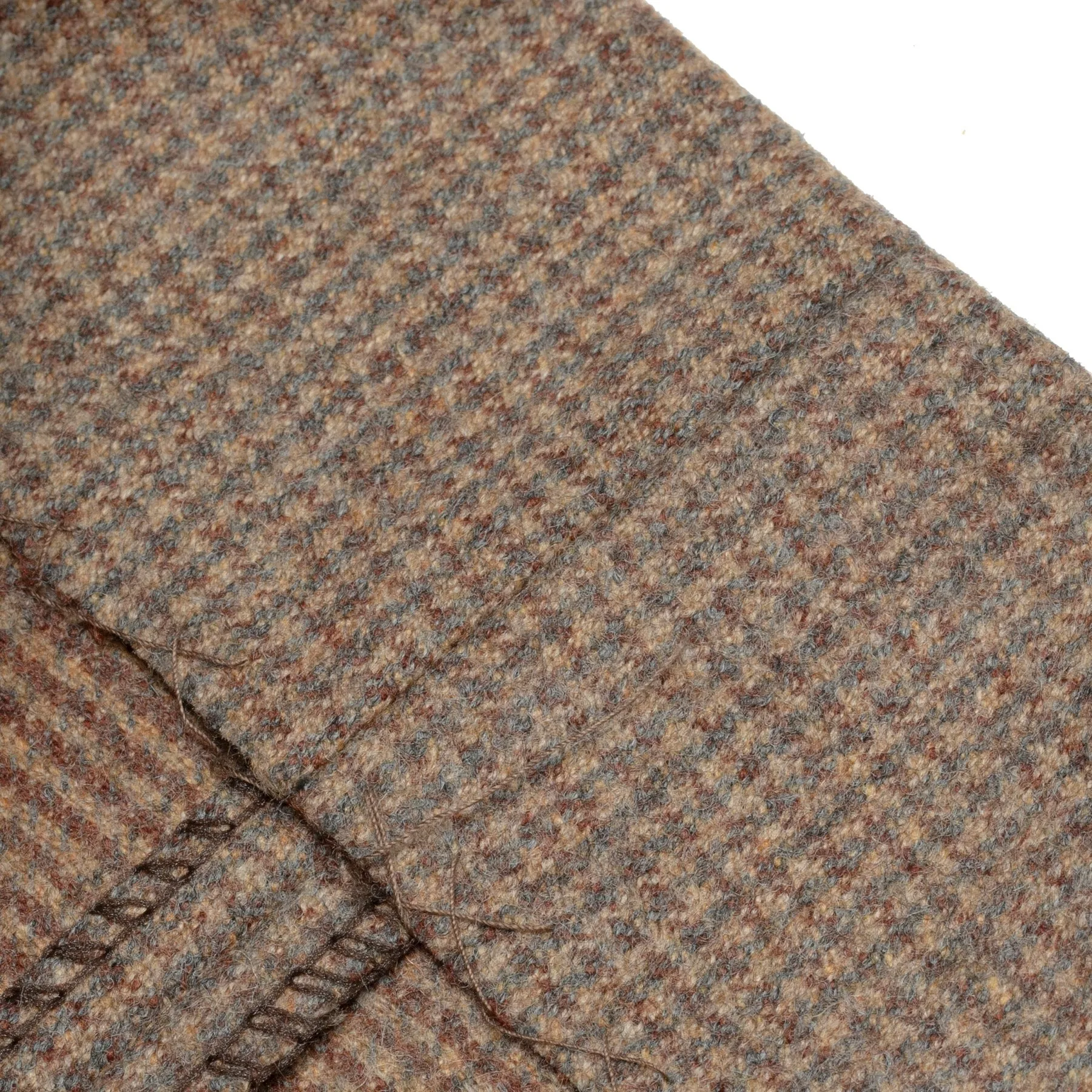 Mid-Century, Worsted Wool, Micro-Houndstooth, Wide Leg