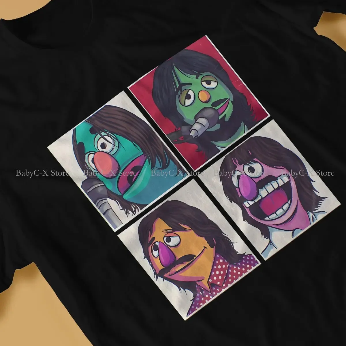 Muppet Muppet Fashion TShirts The Beatle Band Male Harajuku Tops T Shirt O Neck